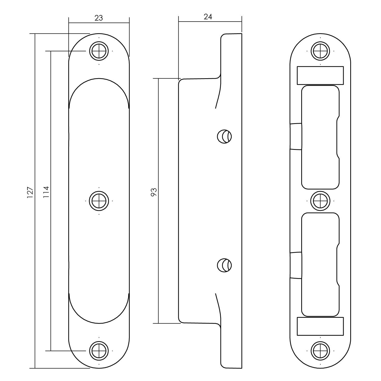 Intersteel SKG sluitkom gegoten 23x127 mm zwart 1