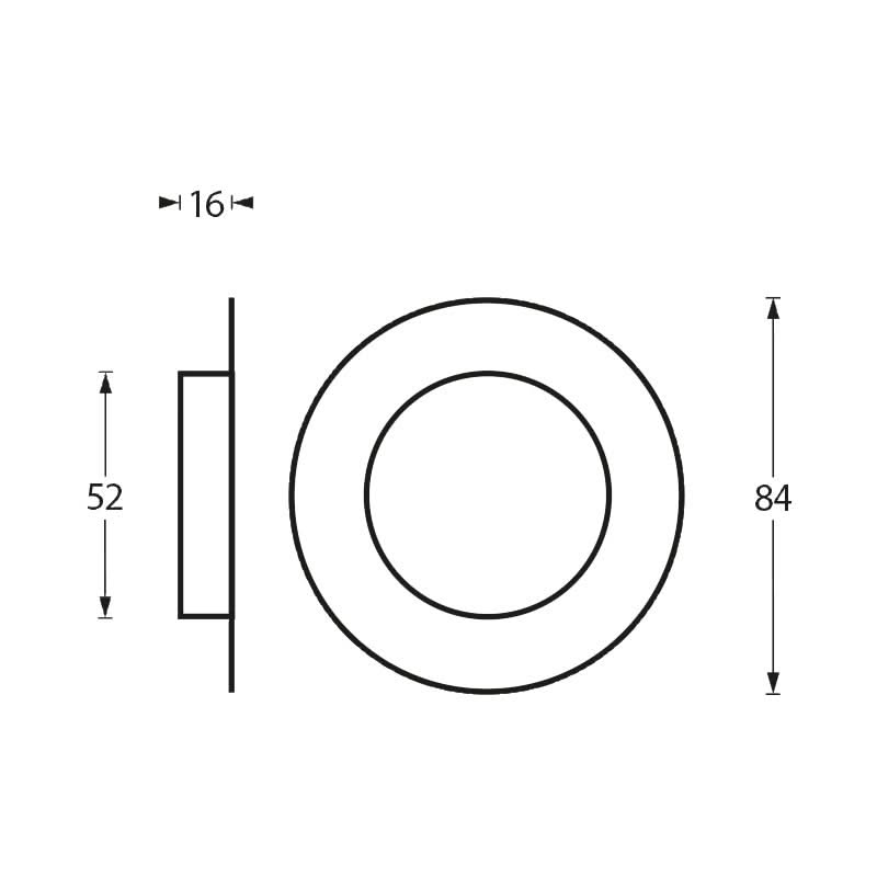 Intersteel Schuifdeurkom o5285mm rvs geborsteld 1