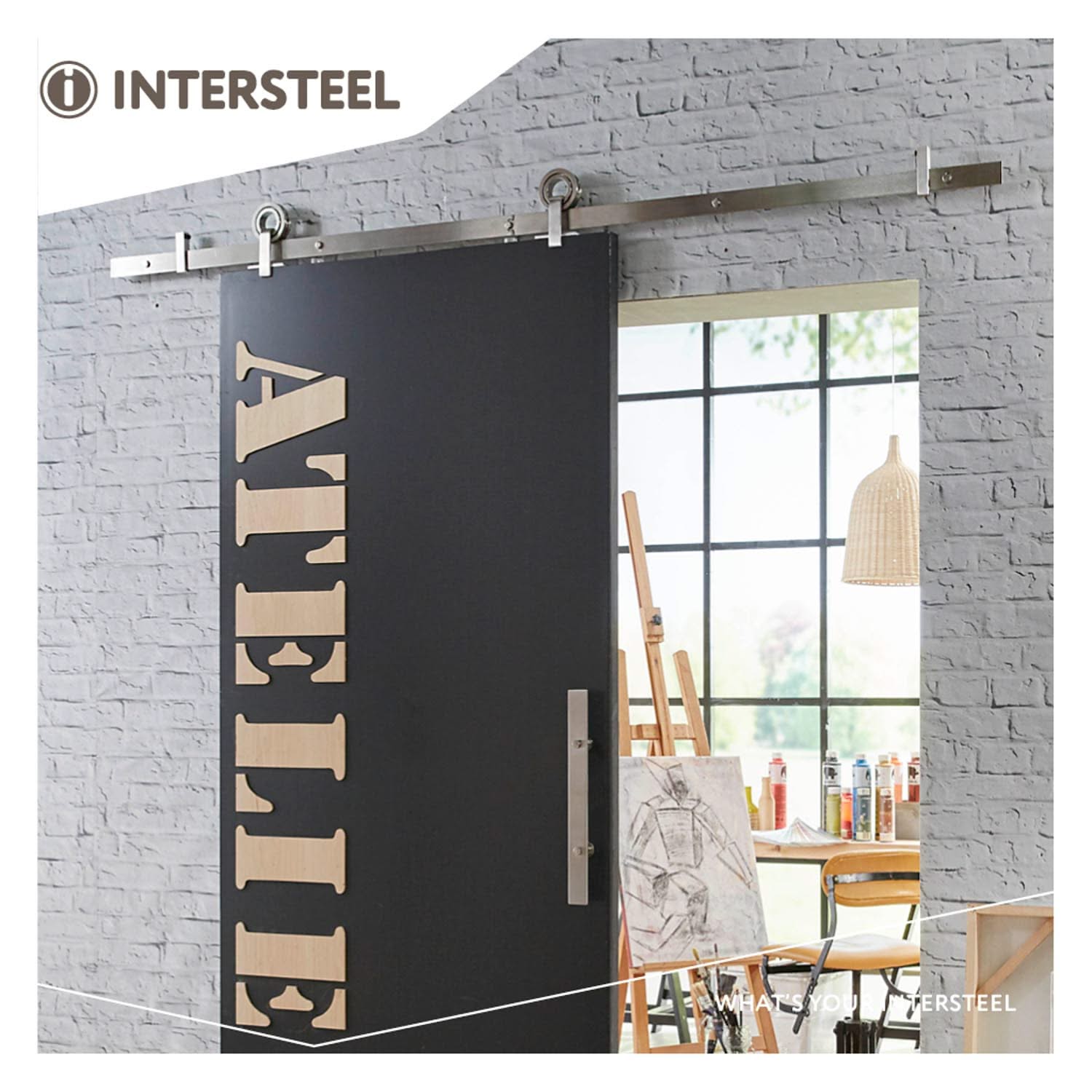 Intersteel Schuifdeursysteem Modern Top rvs geborsteld 3