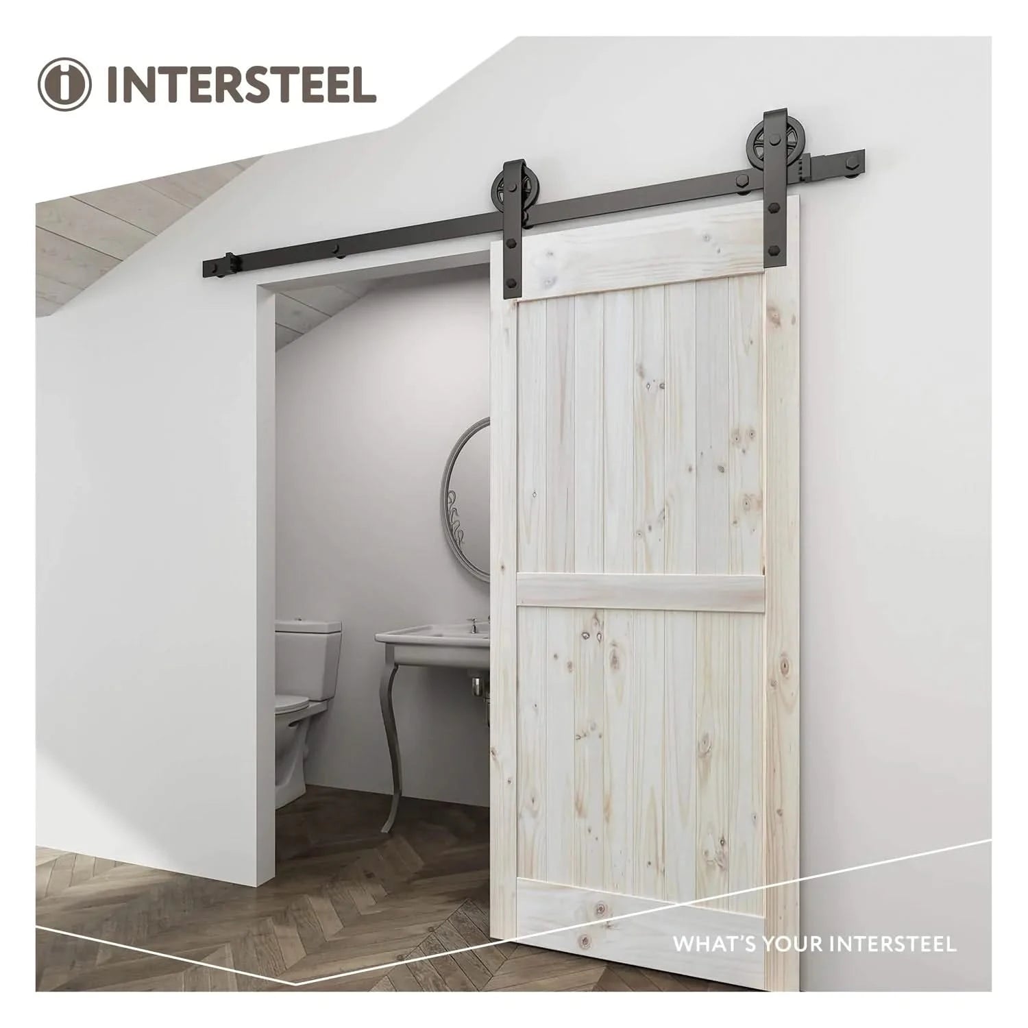 Intersteel Schuifdeursysteem Wheel mat zwart 2