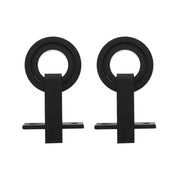 Intersteel | Set van 2 hangrollen Modern | Top | 155mm | Mat Zwart