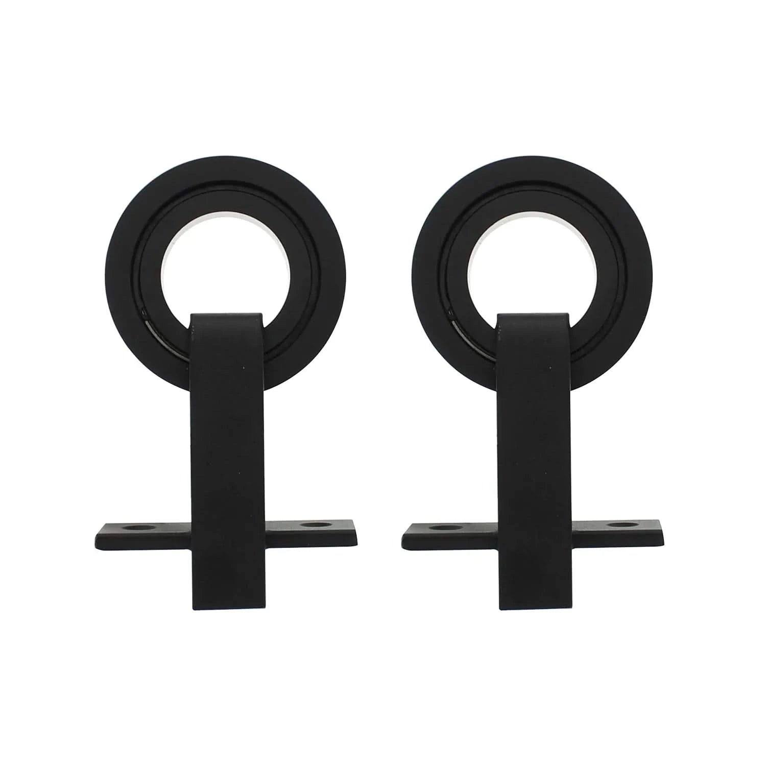 Intersteel | Set van 2 hangrollen Modern | Top | 155mm | Mat Zwart