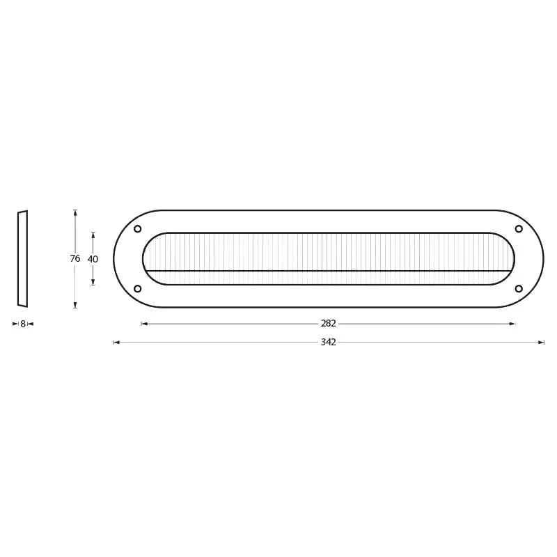 Intersteel Tochtwering ovaal rvs geborsteld 1