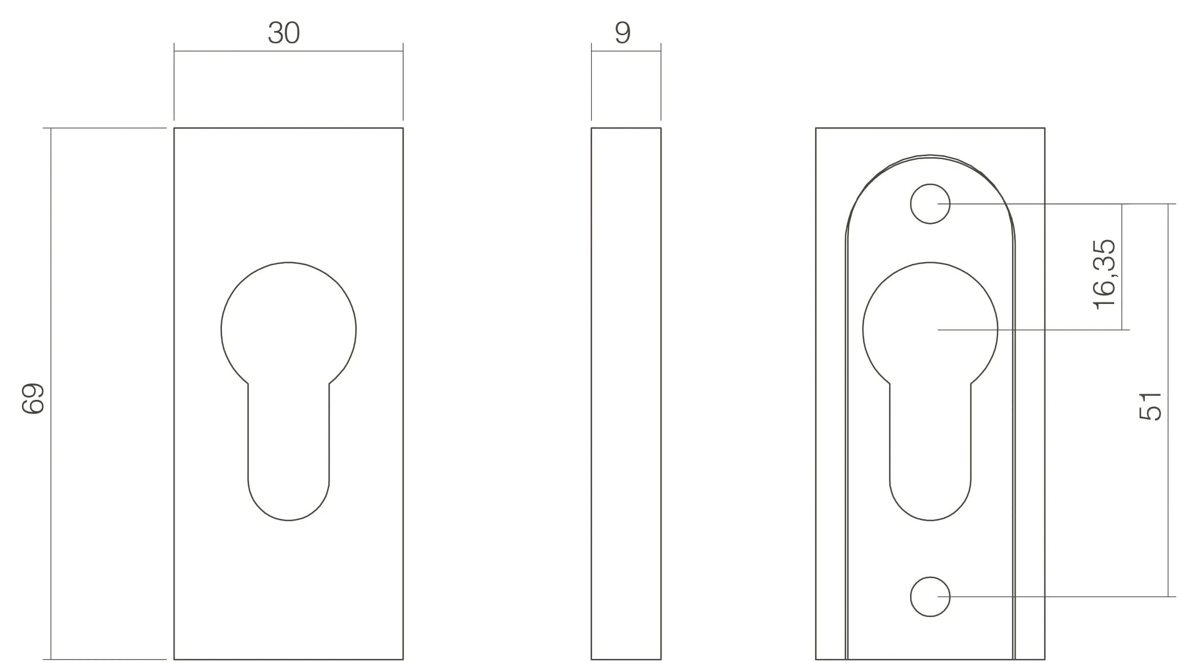 Intersteel Veiligheid schuifrozet rechthoekig 10 mm rvs geborsteld 1