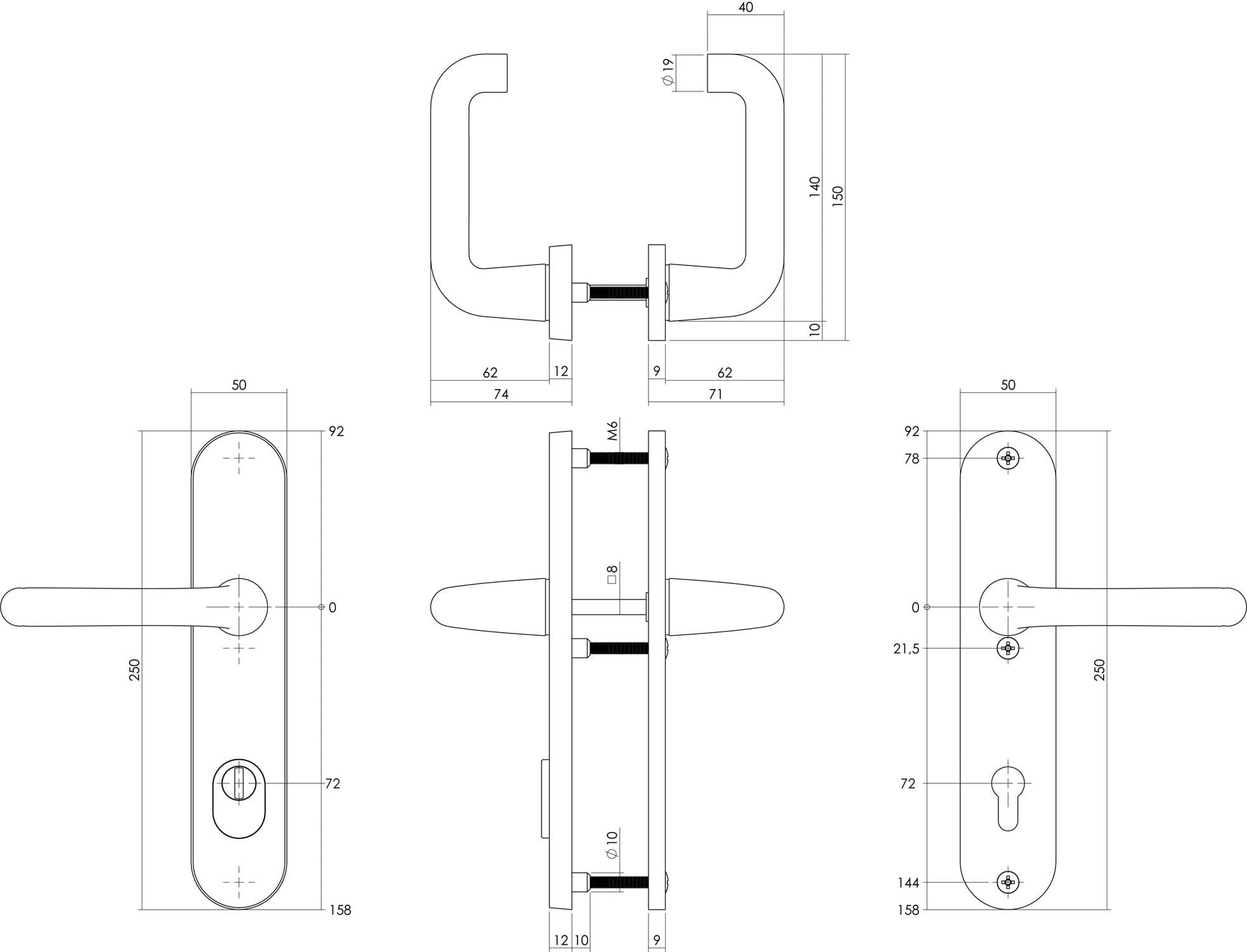 Intersteel Veiligheidsbeslag SKG3 krukkruk met kerntrekbeveiliging Aluminium F1 PC72 1