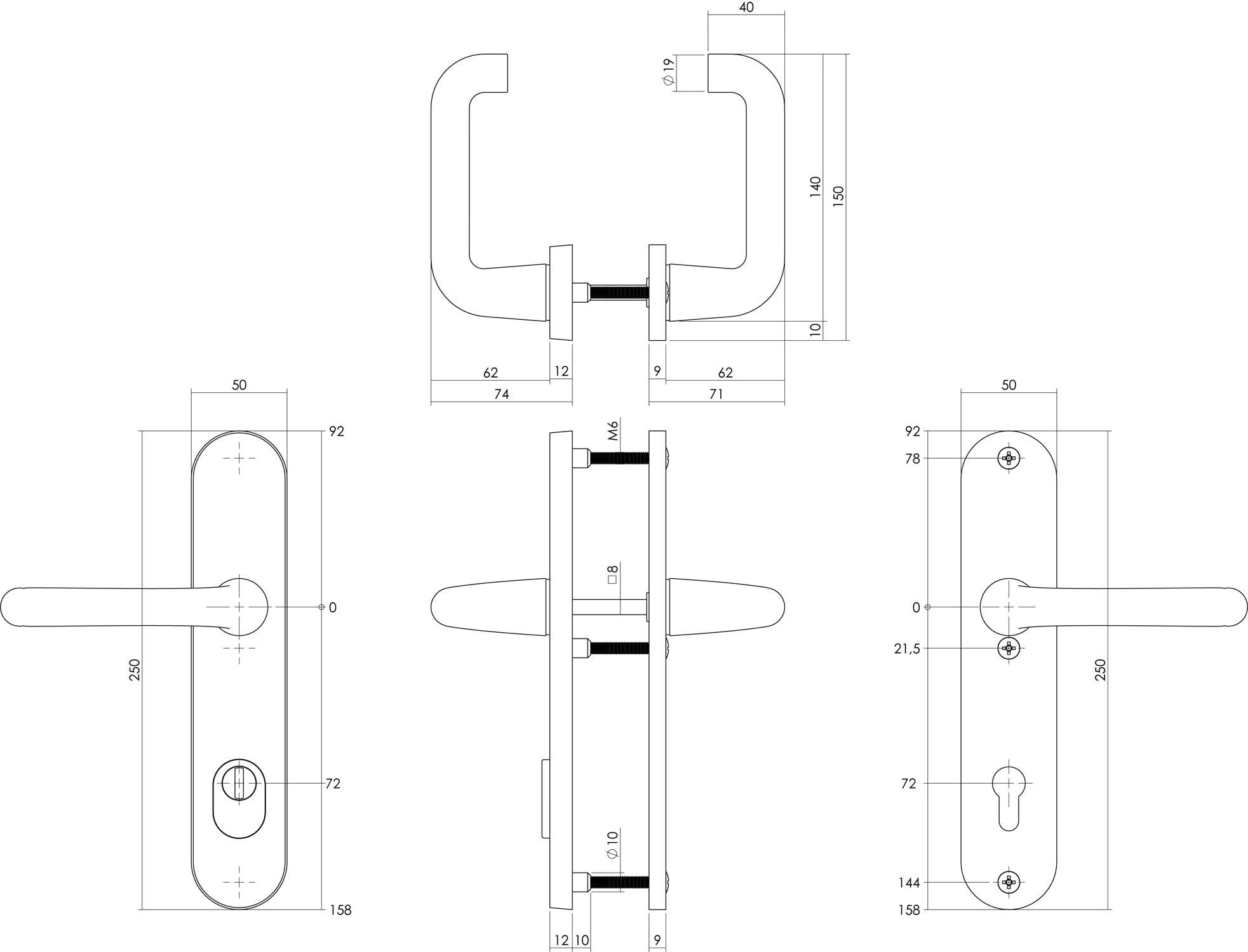 Intersteel Veiligheidsbeslag SKG3 krukkruk met kerntrekbeveiliging Aluminium F1 PC72 1