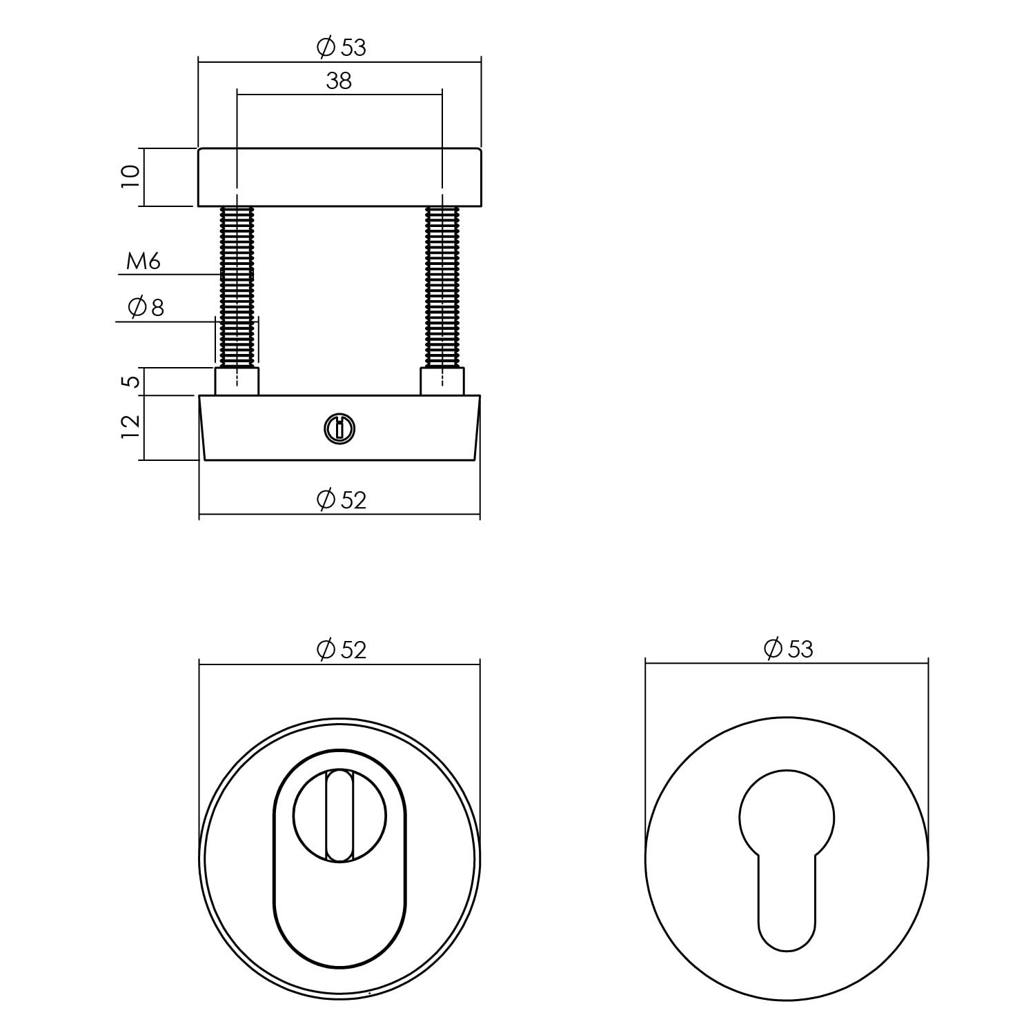 Intersteel Veiligheidsrozet SKG3 rond massief kerntrekbeveiliging rvs geborsteld 1