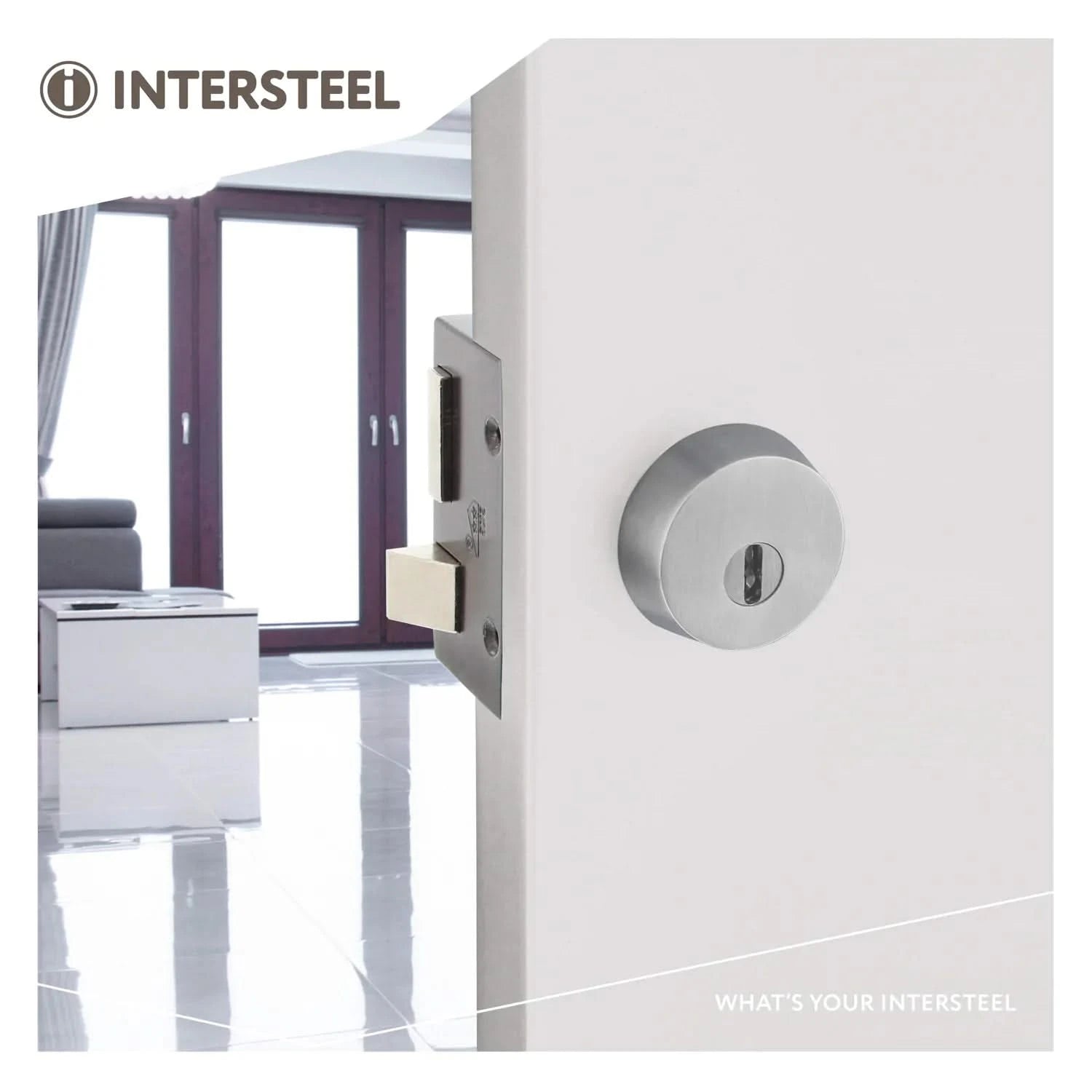 Intersteel Veiligheidsrozet SKG3 voor oplegsloten met kerntrekbeveiliging rvs geborsteld 2