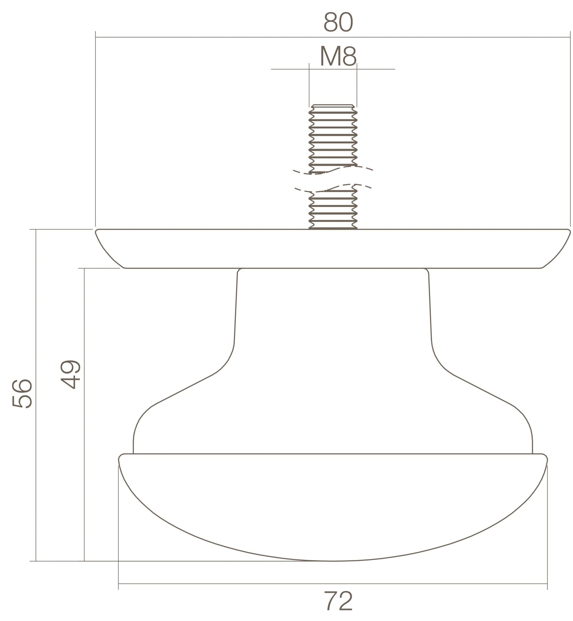 Intersteel Voordeurknop zwaar messing ongelakt 1 scaled