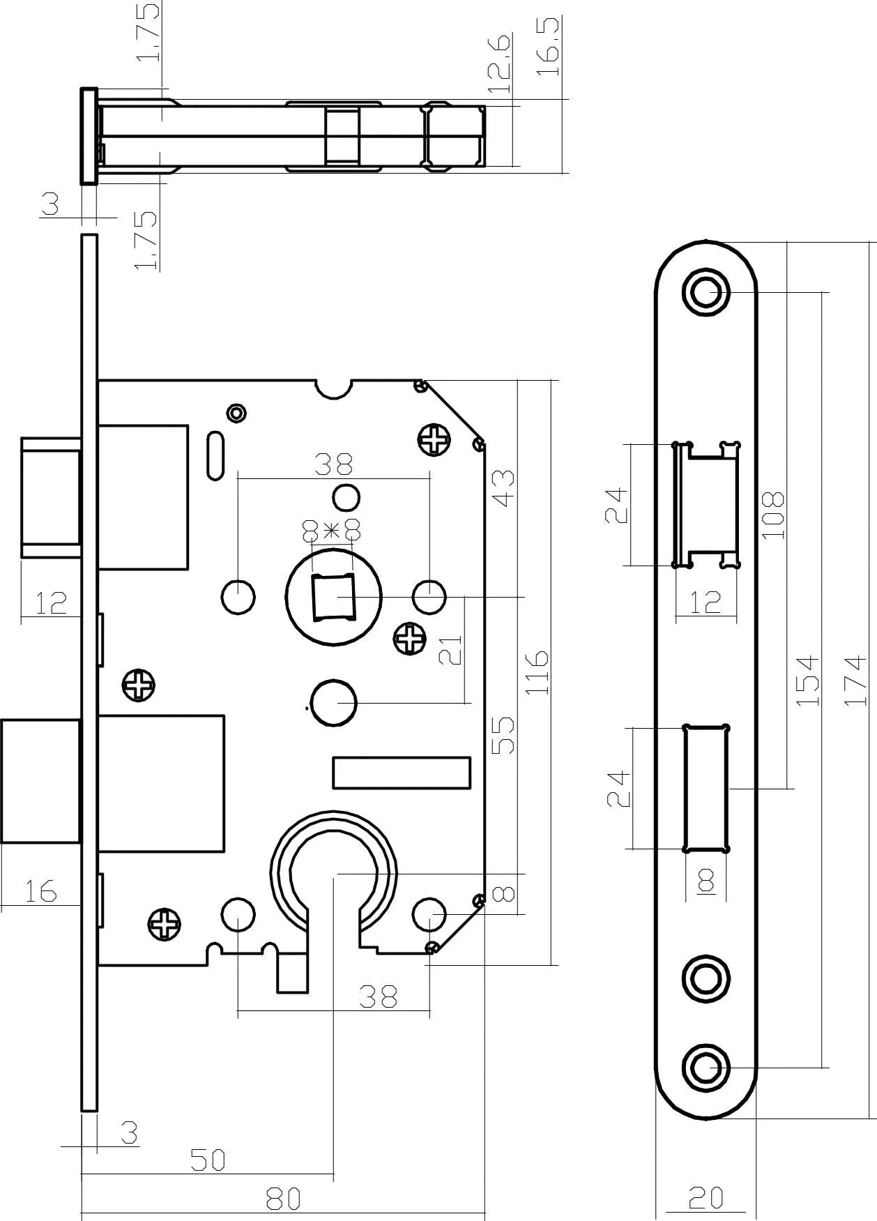 Intersteel Woningbouw cilinder dag en nachtslot 55 mm rvs geborsteld 1