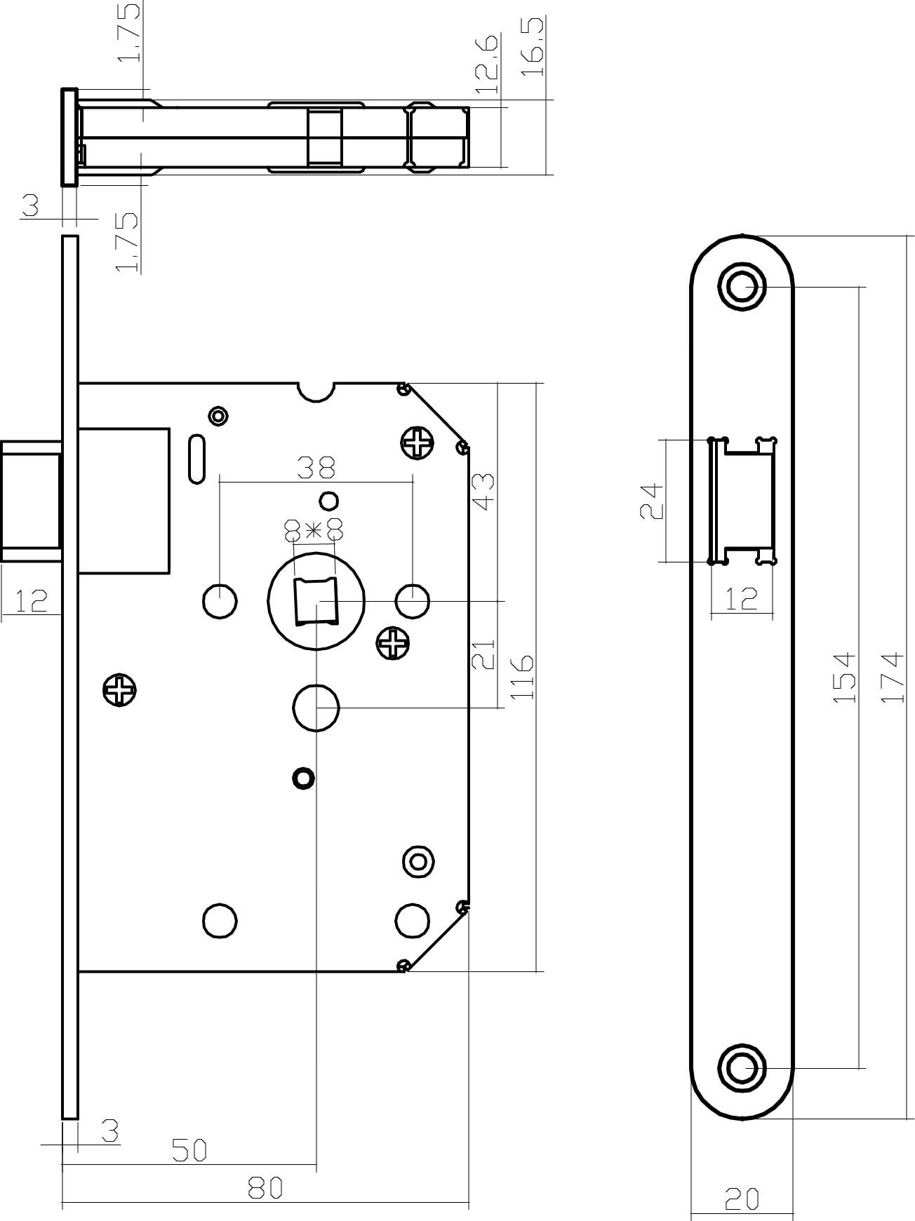 Intersteel Woningbouw loopslot rvs geborsteld 1