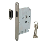 Intersteel | Woningbouw magneet klavier dag- en nachtslot 55mm | Voorplaat Afgerond | RVS