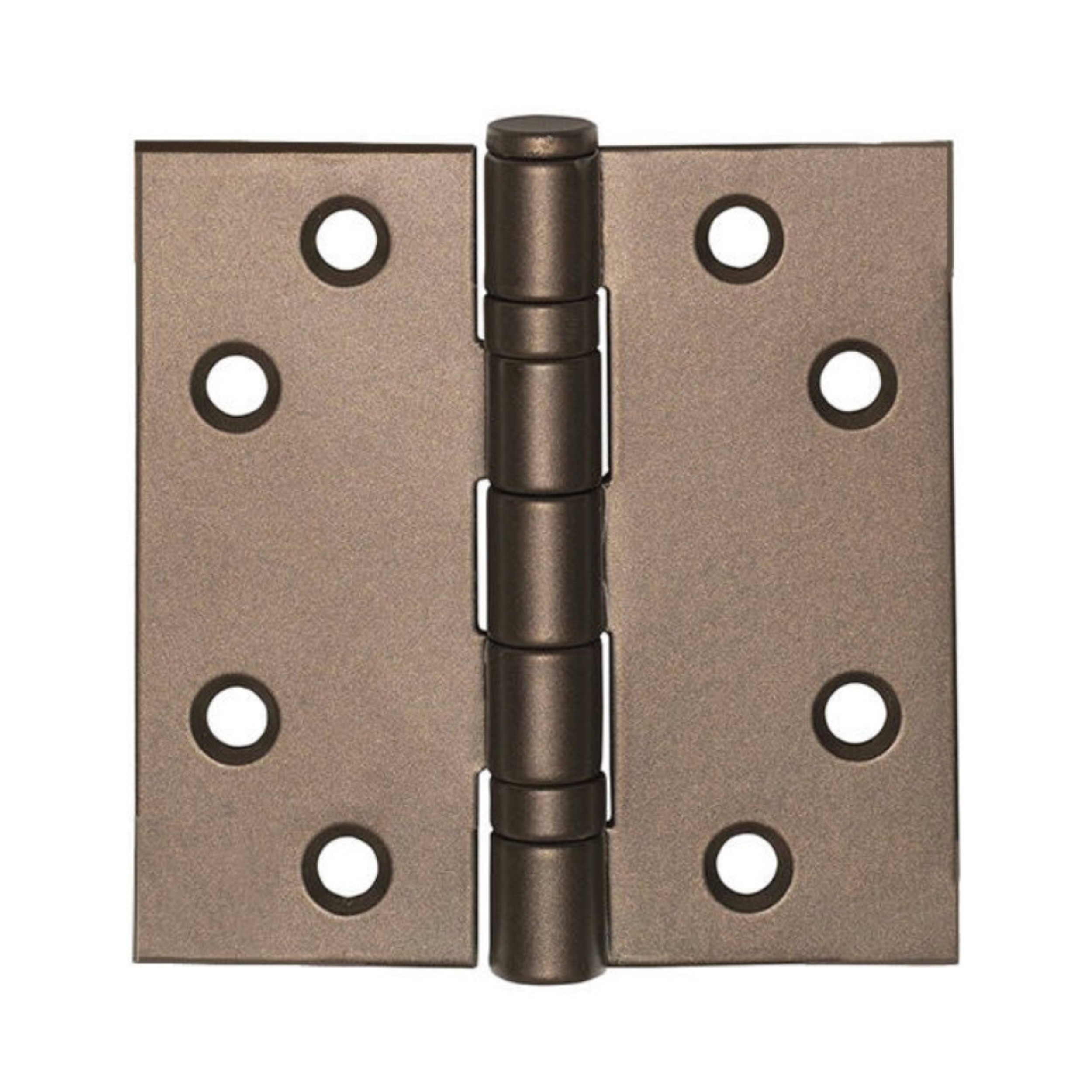Intersteel kogellagerscharnier 89x89 mm met rechte hoek in donker brons - vooraanzicht