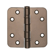 Intersteel kogellagerscharnier 89x89 mm met ronde hoek in donker brons - vooraanzicht
