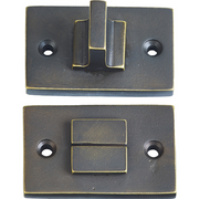 Jolie toiletgarnituur rechthoek 55 x 32 mm antiek brons