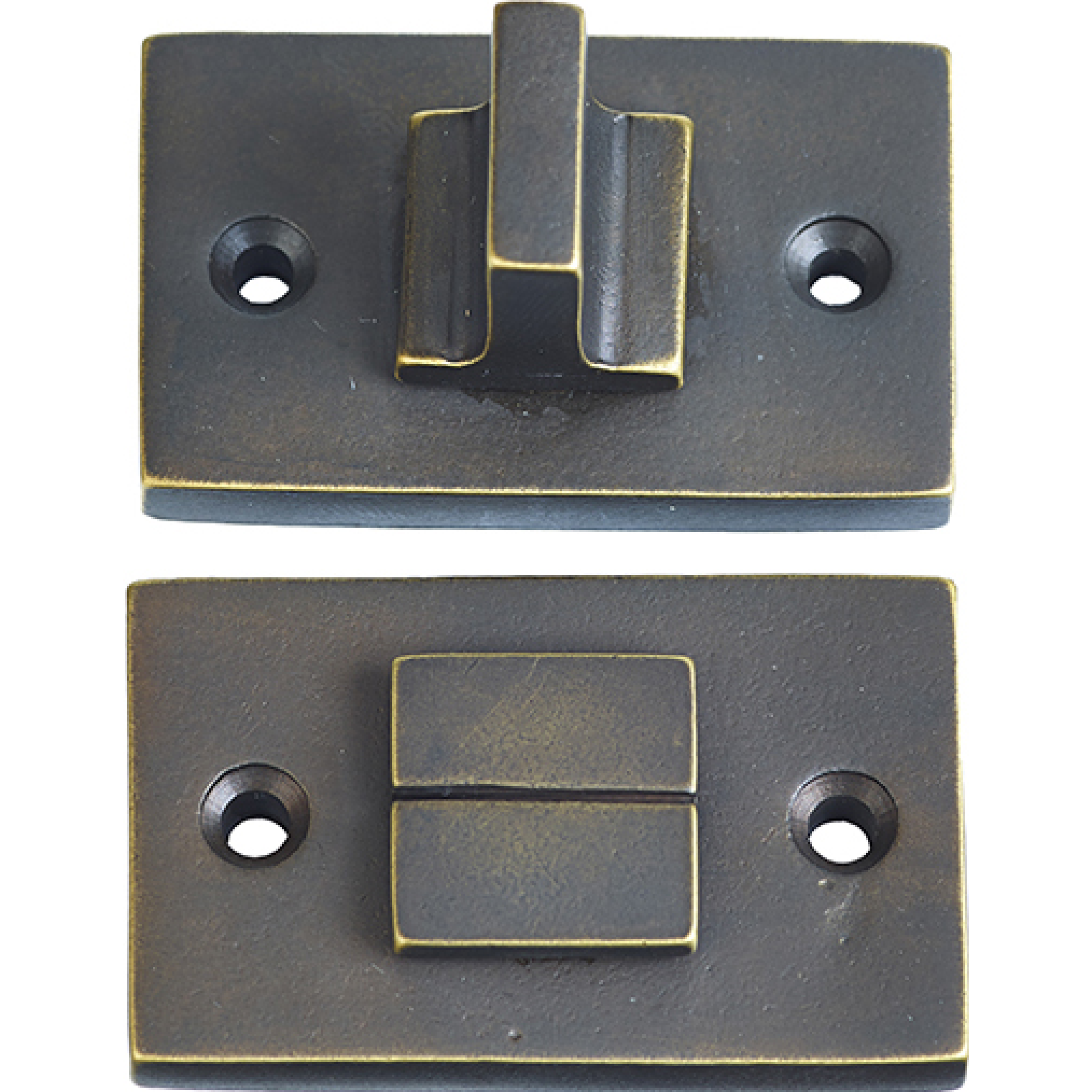 Jolie toiletgarnituur rechthoek 55 x 32 mm antiek brons