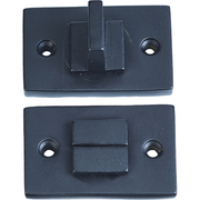 Jolie toiletgarnituur rechthoek 55 x 32 mm zwart