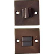 Jolie toiletgarnituur vierkant 52 mm antiek brons