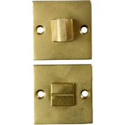 Jolie toiletgarnituur vierkant 52 mm antiek goud