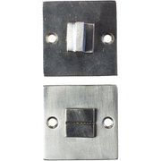 Jolie toiletgarnituur vierkant 52 mm oud zilver