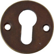 Jolie cilinderrozet rond 52 mm antiek brons