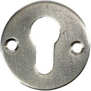 Jolie cilinderrozet rond 52 mm oud zilver