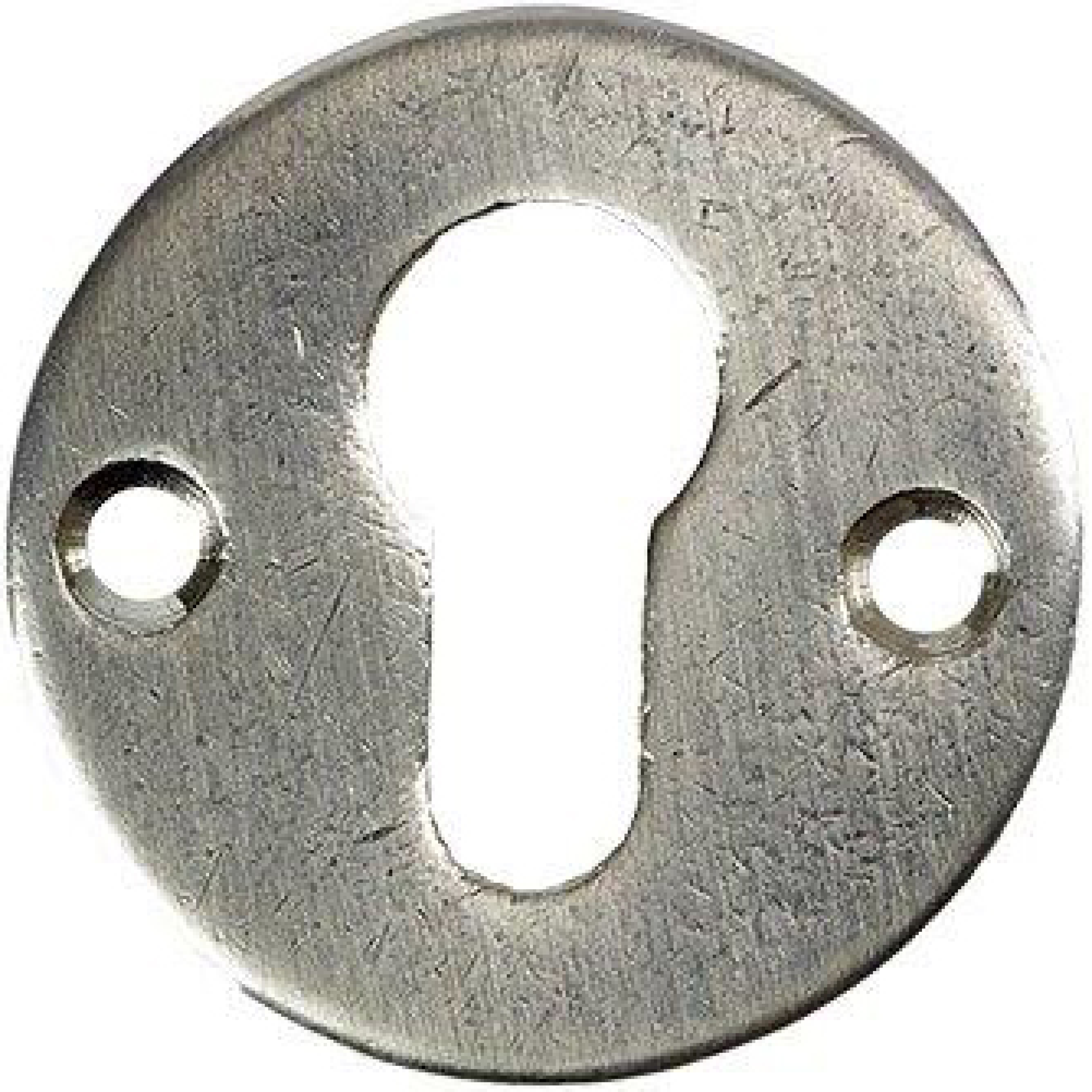 Jolie cilinderrozet rond 52 mm oud zilver