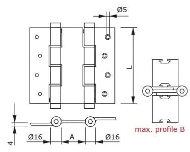 DX Justor Deurveerscharnier dubbelwerkend 120/40 mm aluminium zwart - Deurbeslag-expert