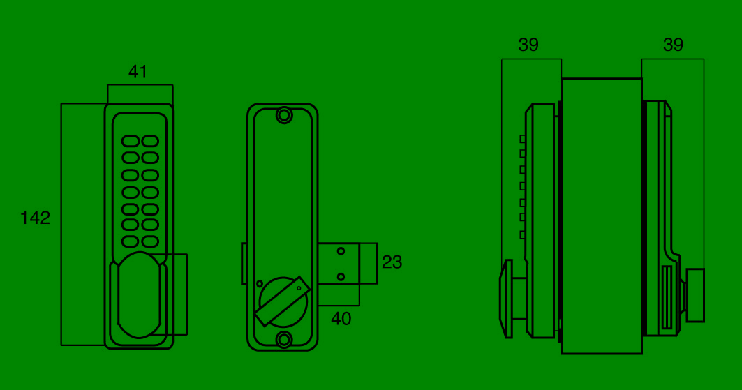 Dulimex Mechanisch codeslot KNSV-1150 SCP - Deurbeslag-expert