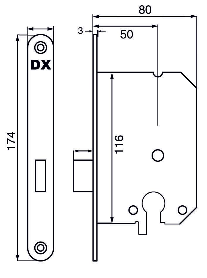 Kastslot euro cilinder ronde voorplaat wit 0160.283.5012