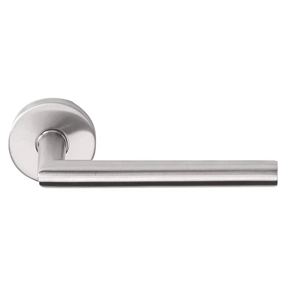 Formani | Deurkruk Geveerd LB2-16 op ronde rozet | EN1906 klasse 3 | mat roestvast staal