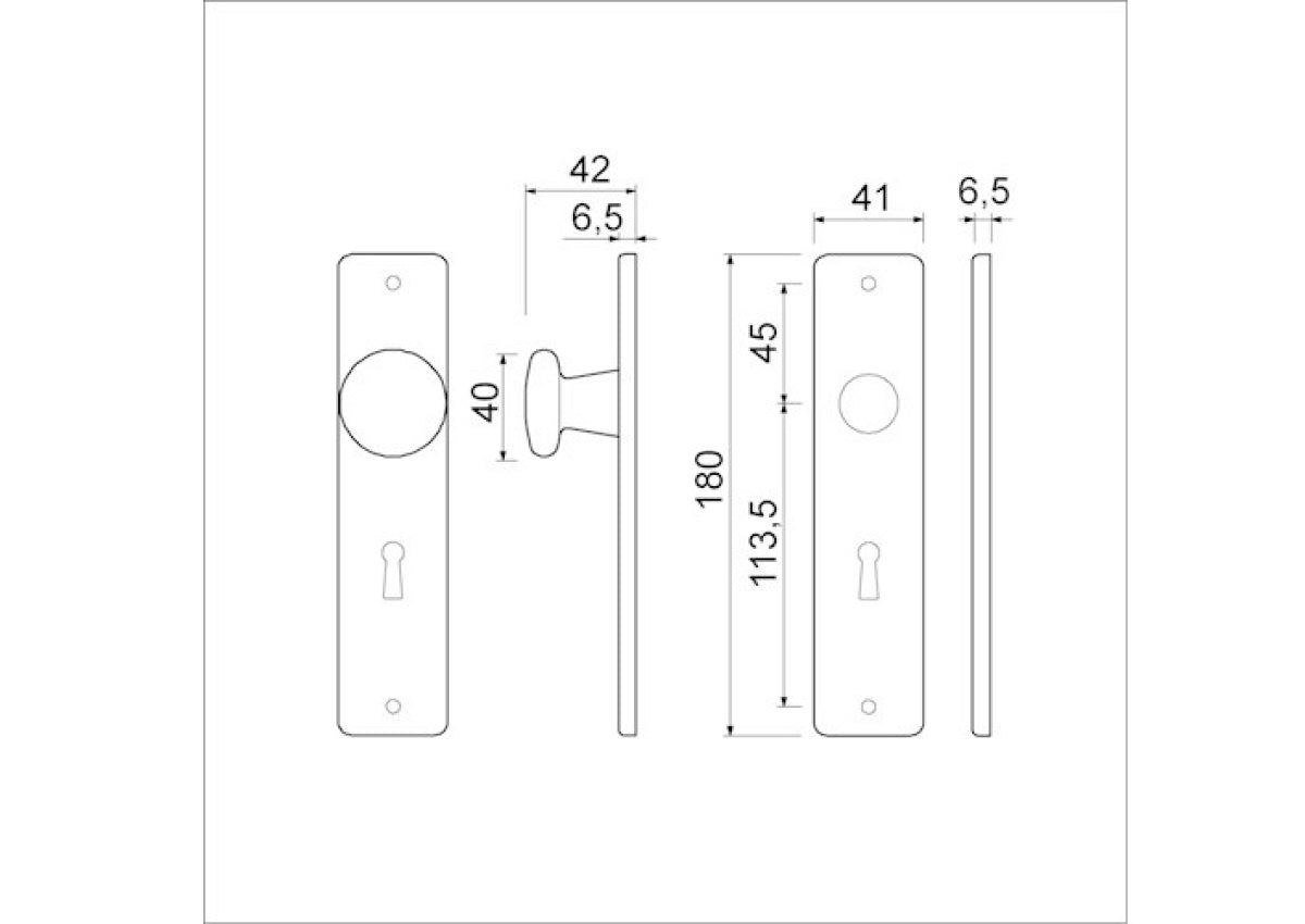 AMI kortschild 180/41 – technische tekening (schild)