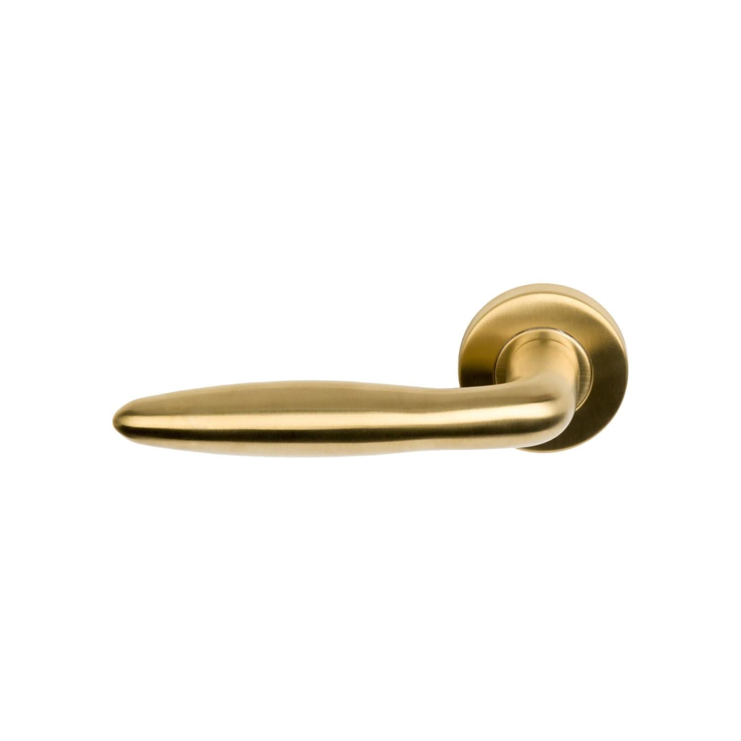 Gatdeel Formani | BASICS | LB18H | ronde rozet | PVD Mat Goud - Deurbeslag-expert