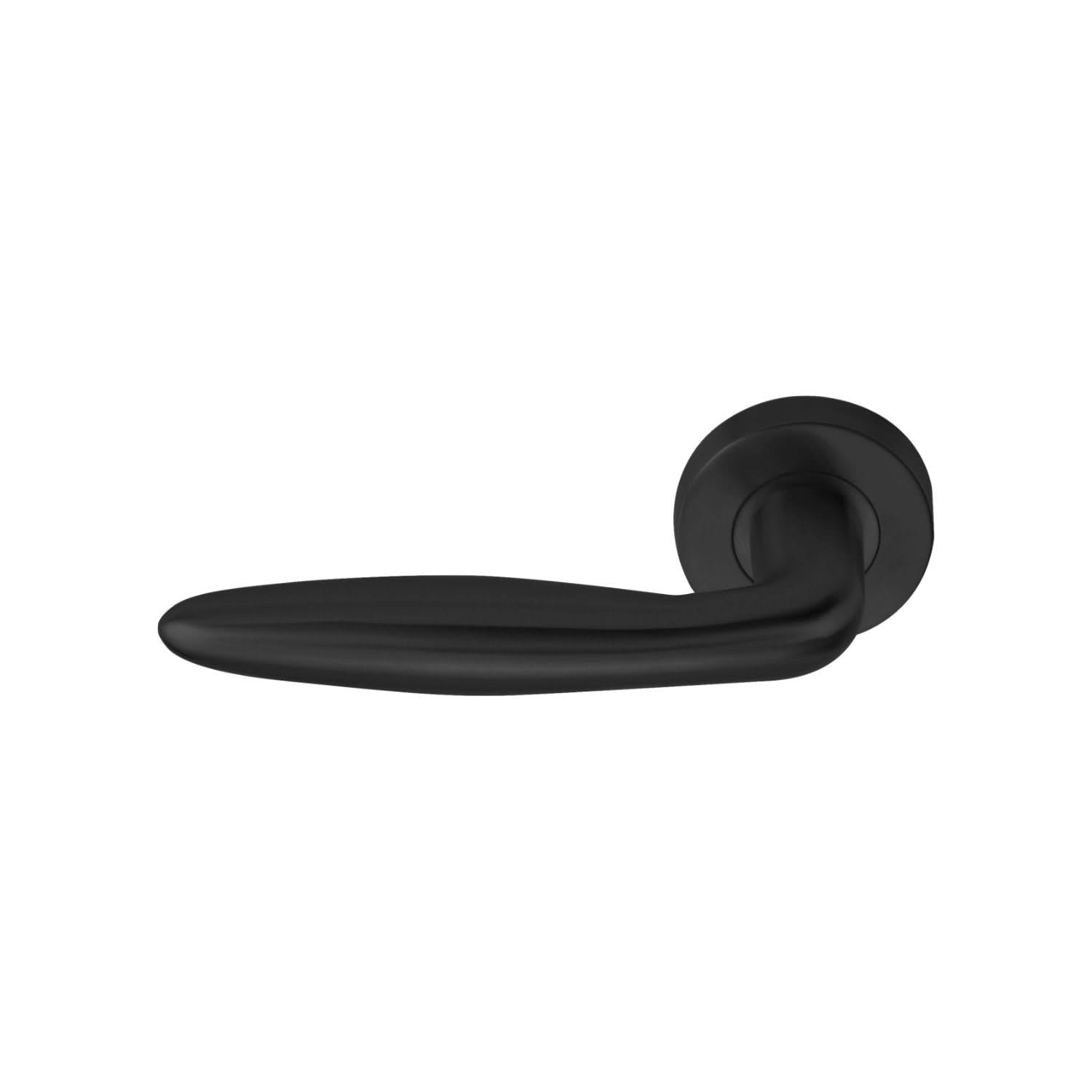 Gatdeel Formani | BASICS | LB18H | ronde rozet | Zwart PVD - Deurbeslag-expert
