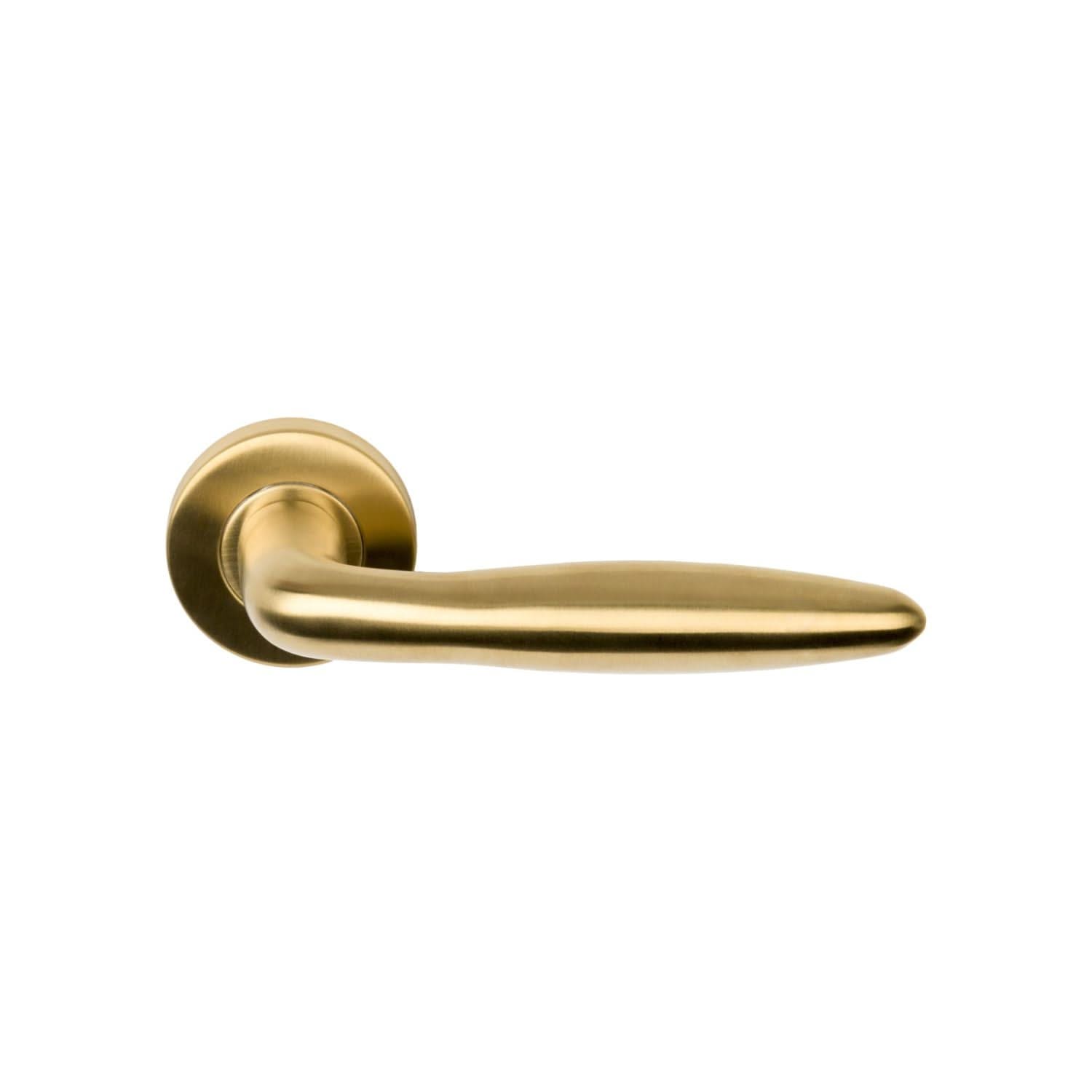Gatdeel Formani | BASICS | LB18H | ronde rozet | PVD Mat Goud - Deurbeslag-expert