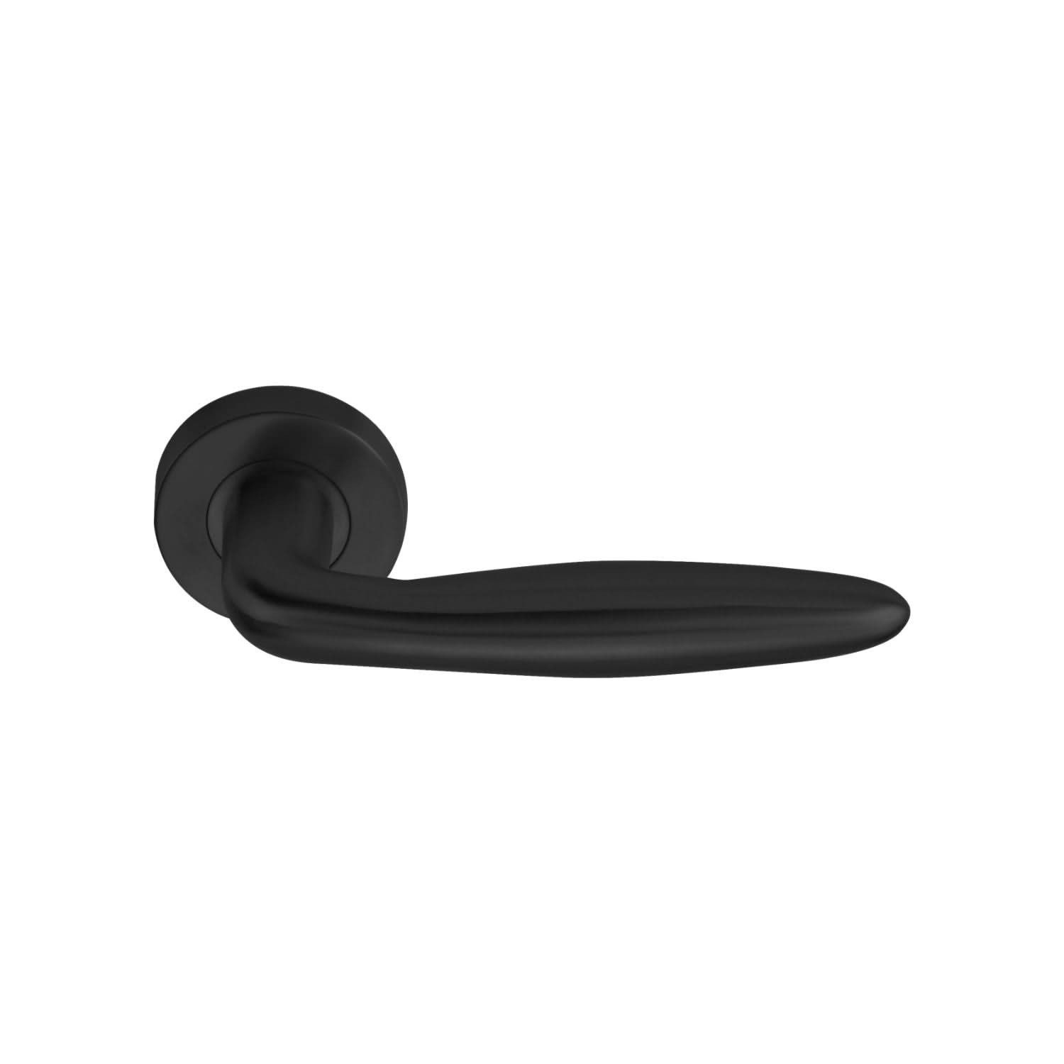 Gatdeel Formani | BASICS | LB18H | ronde rozet | Zwart PVD - Deurbeslag-expert