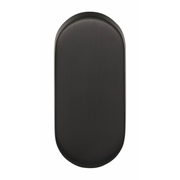 Formani blind plaatje ovaal BASIC LBB32 PVD Gunmetal – vooraanzicht