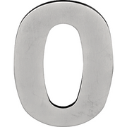 Formani BASICS | Huisnummer 0 | 100mm | PVD Mat RVS