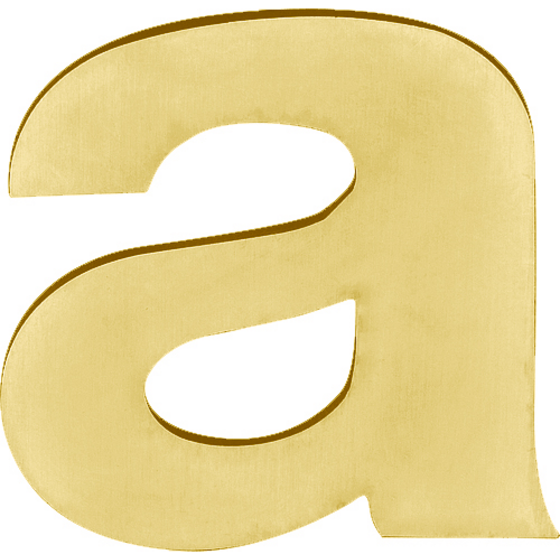 Formani BASICS | Huisletter A | 100mm | PVD Mat goud