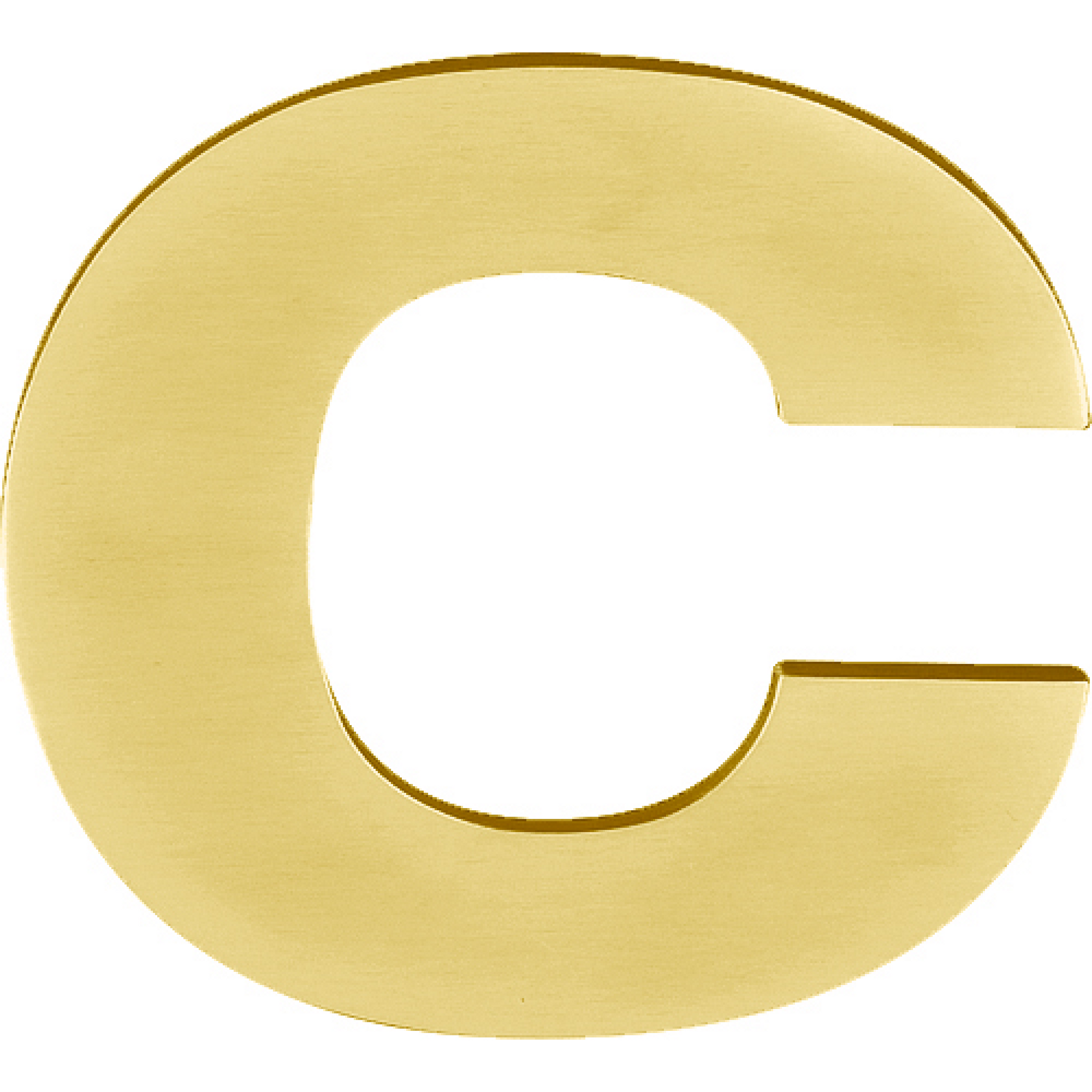 Formani BASICS | Huisletter C | 100mm | PVD Mat goud