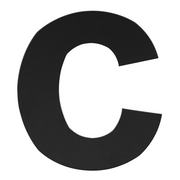 Formani BASICS | Huisletter C | 100mm | Mat zwart