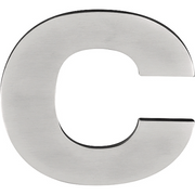 Formani BASICS | Huisletter C | 100mm | Mat RVS