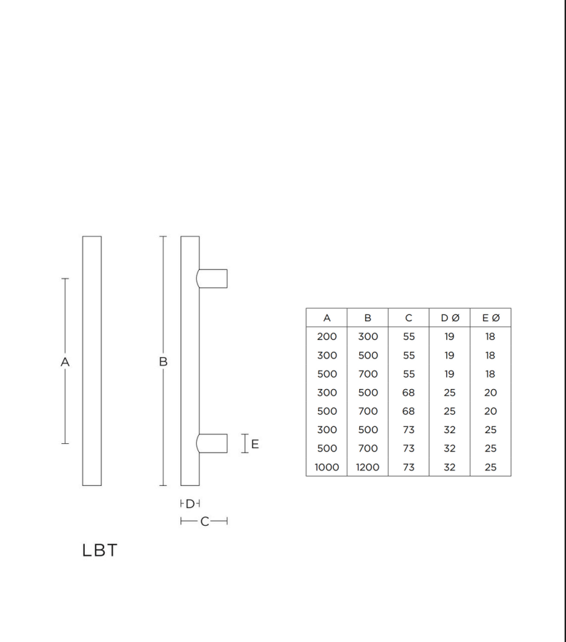 Formani | LBT-S32300NP | Deurgreep | mat roestvast staal