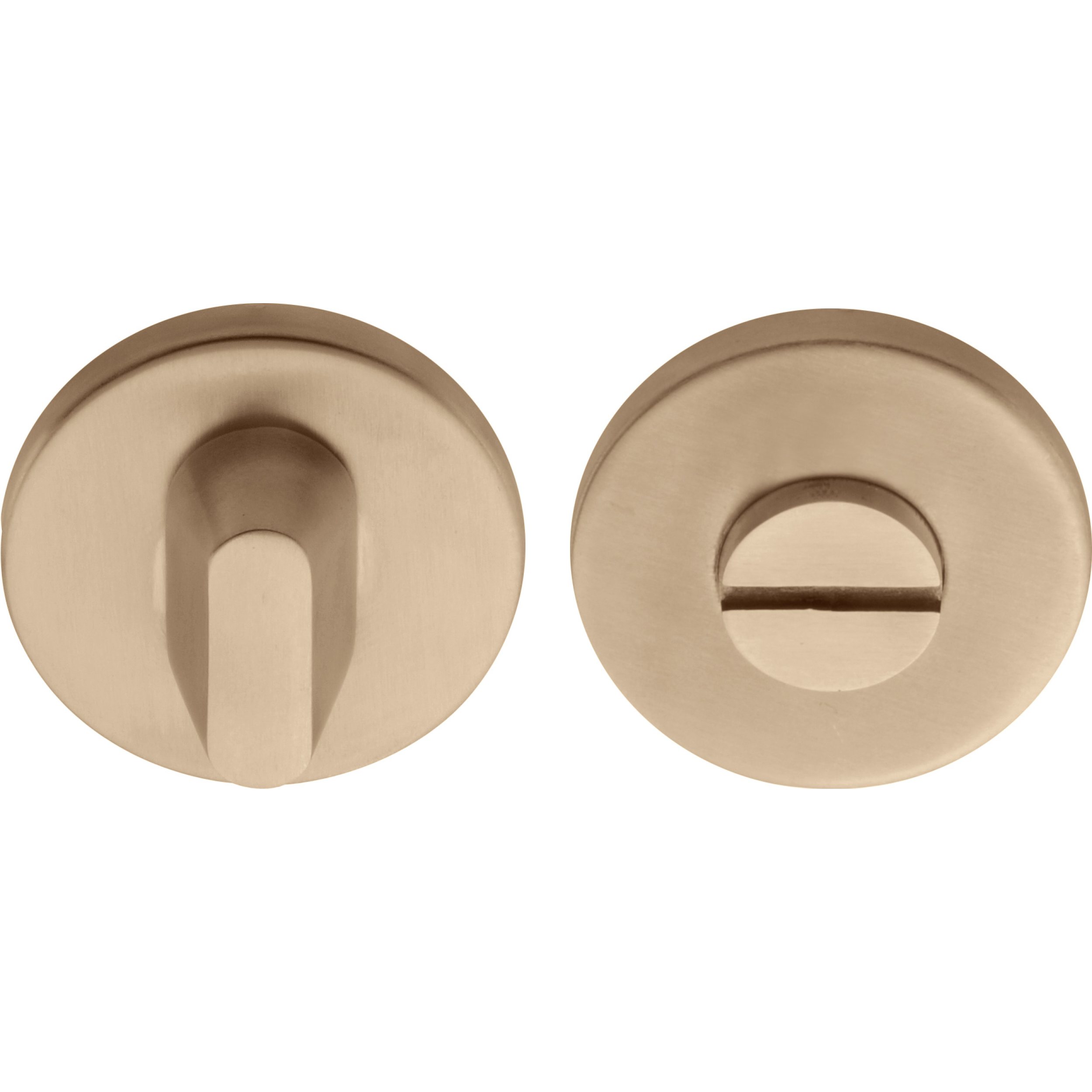 Formani BASIC LBWC50 toiletgarnituur rond rozet PVD licht brons - vooraanzicht