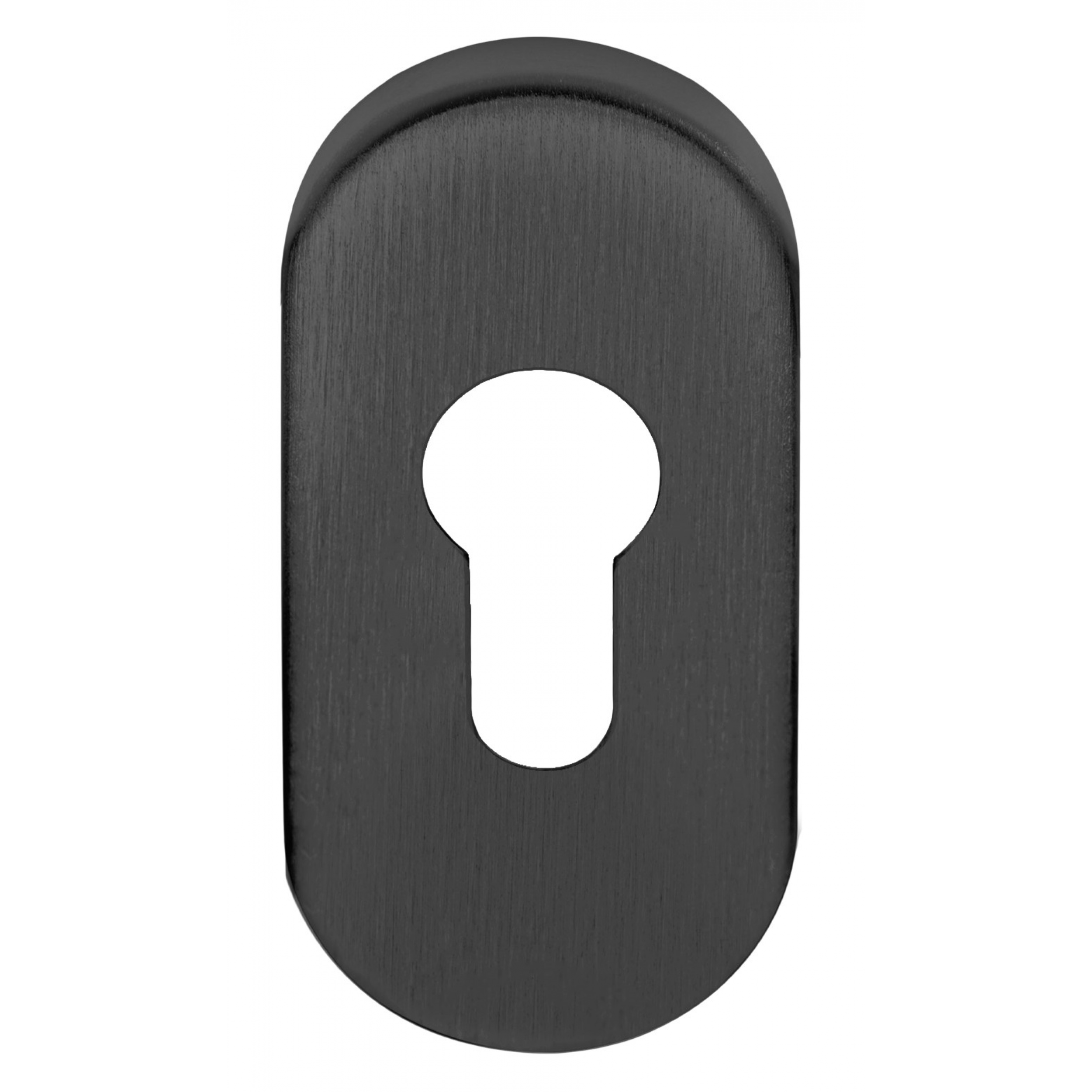Formani cilinderplaatje ovaal LBY32 PVD Gunmetal – vooraanzicht
