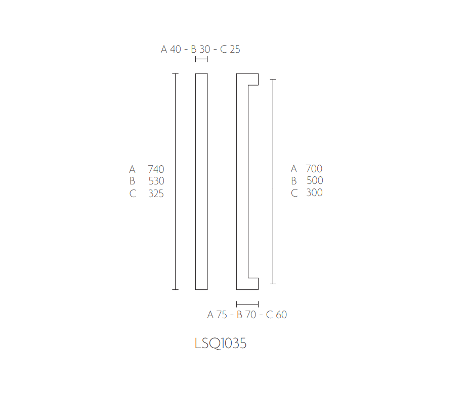 Formani | LSQ1035B PA | Deurgreep | mat zwart