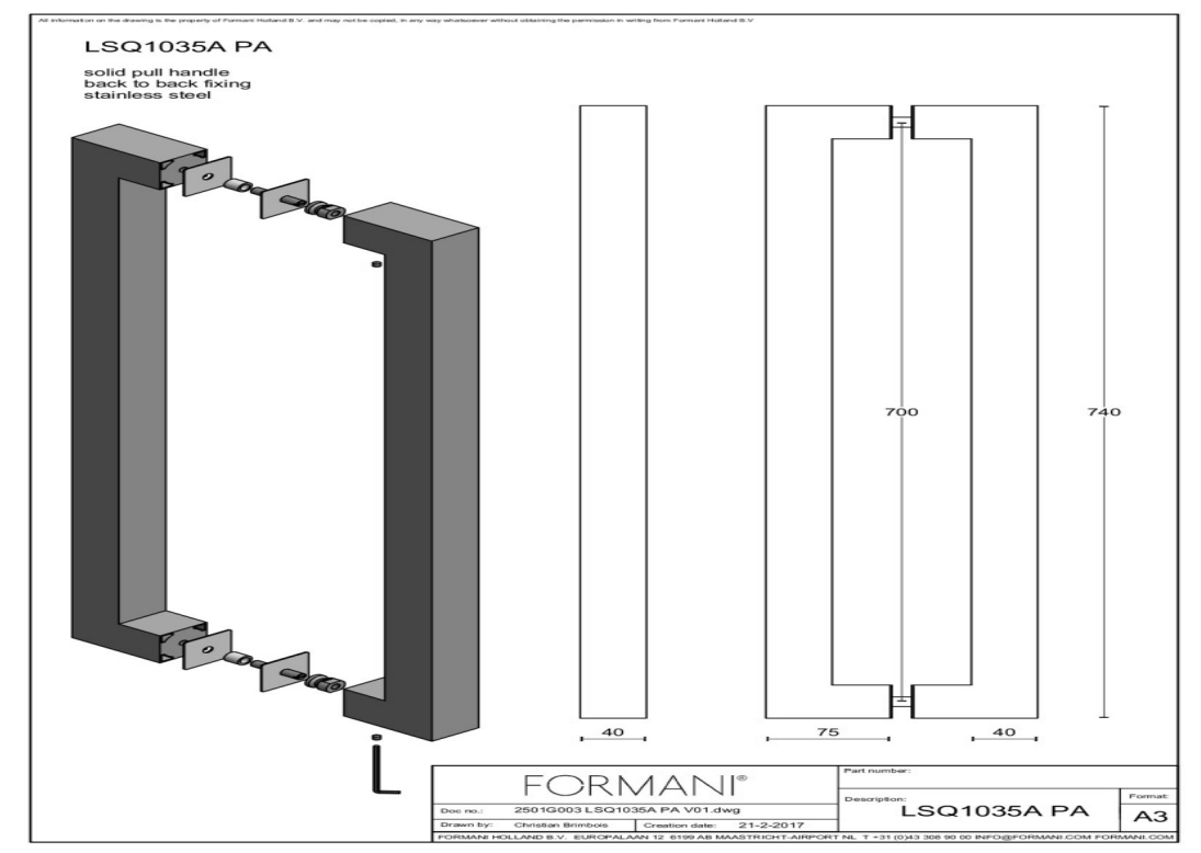 Formani | LSQ1035A PA | Set grepen | mat zwart