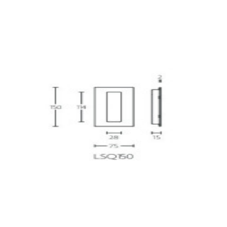 Formani | Schuifdeurkommen | LSQ150 | 150mm | Mat Zwart