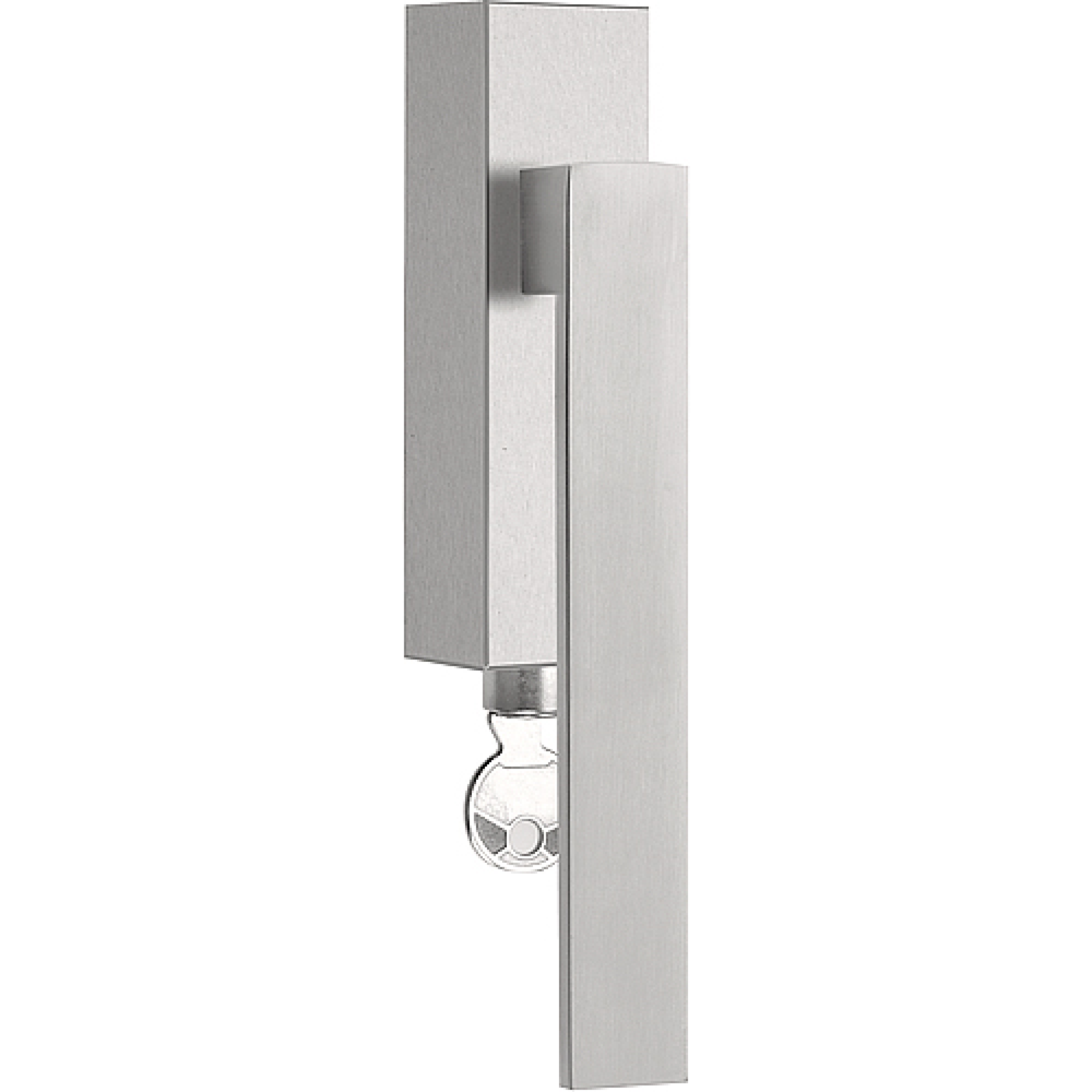 Formani LSQ2CB-DKLOCK draaikiepgarnituur met korte nek afsluitbaar mat roestvast staal rechts/ links draaiend