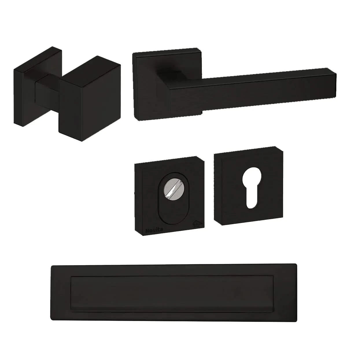 Roestvrijstalen Voordeurset Zwart